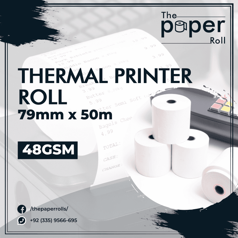 Thermal Printer Roll 79mm X 50m, Thermal Printer Roll, Thermal Printer Roll price in Karachi, high quality Thermal Printer Roll, Printer Roll, Cheap Thermal Printer Roll